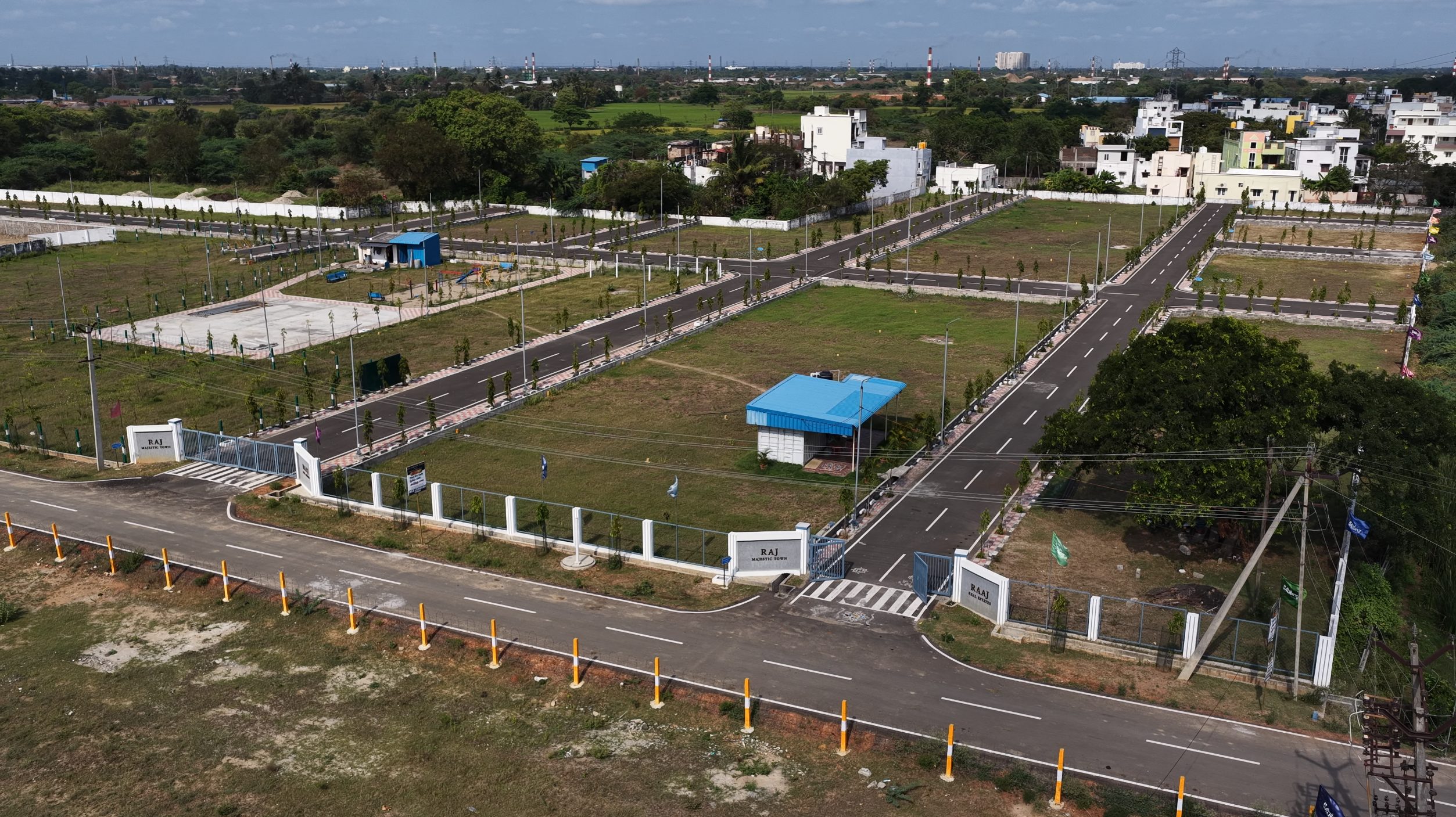 Aerial view of the project