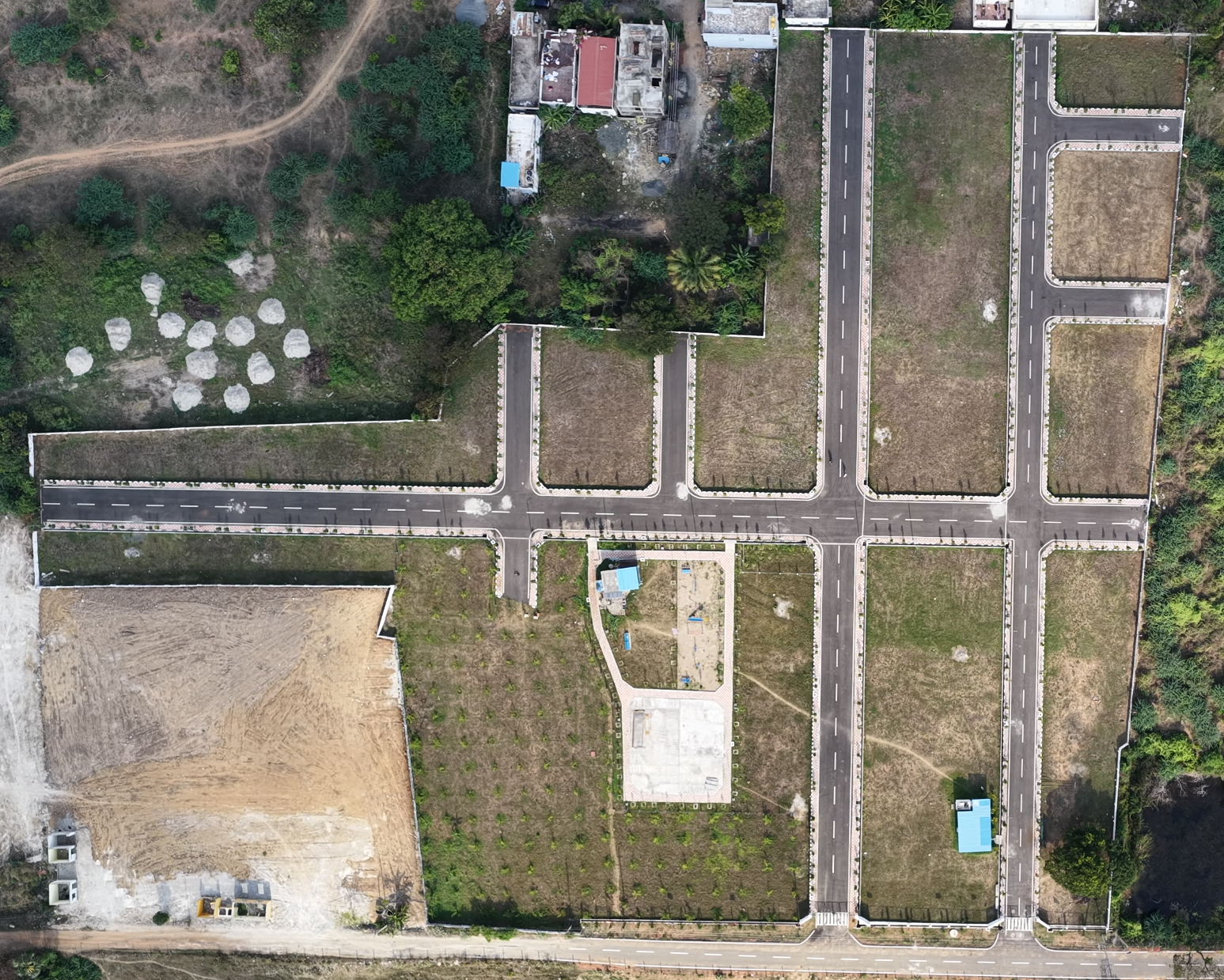 Layout view of plotted development